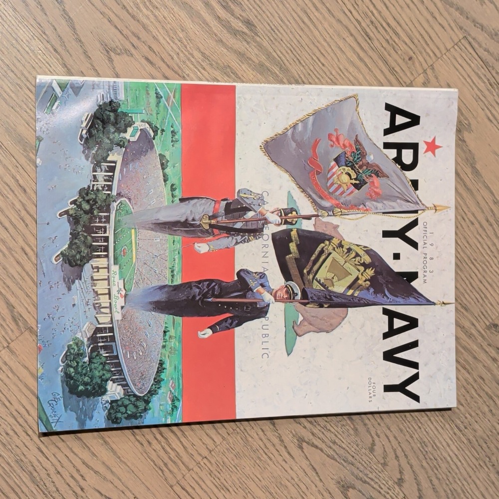 Vintage 1983 Army Navy Game Official Program Rose Bowl Gil Cohen F-14 Tomcat Ad